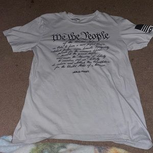 Hold fast gray we the people t-shirt small